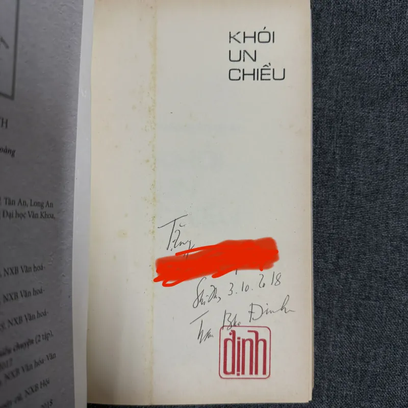 Khói un chiều - Trần Bảo Định (Có chữ ký) 761062