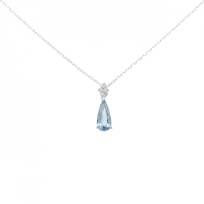 K18WG Aquamarine Necklace 1.14CT - Hàng hiệu Authentic 858803