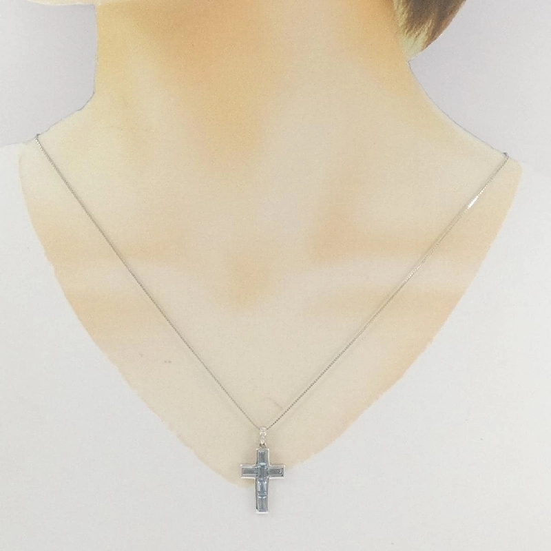 Dây chuyền Aquamarine PT900/PT850 1.43CT - Hàng hiệu Chính hãng 859460