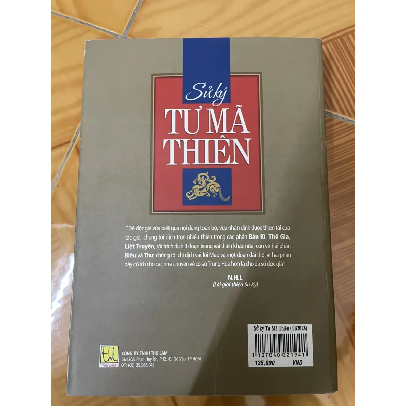 Sử ký Tư Mã Thiên - Giản Chi, Nguyễn Hiến Lê 960802