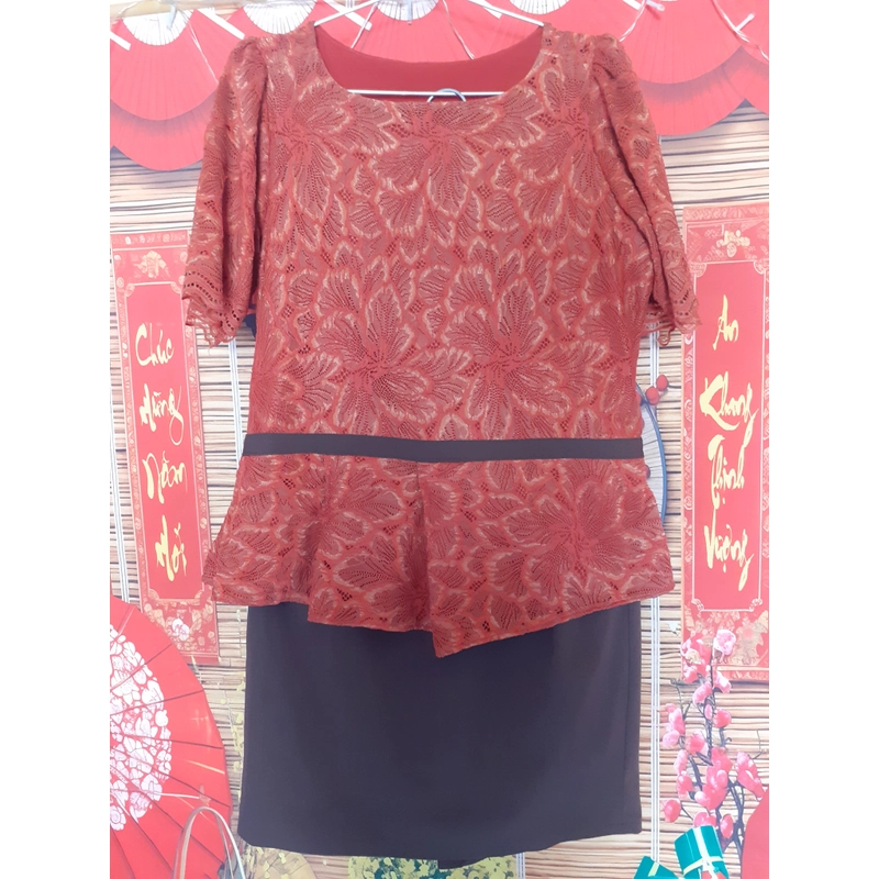 Bộ đầm công sở Peplum áo váy rời 381506