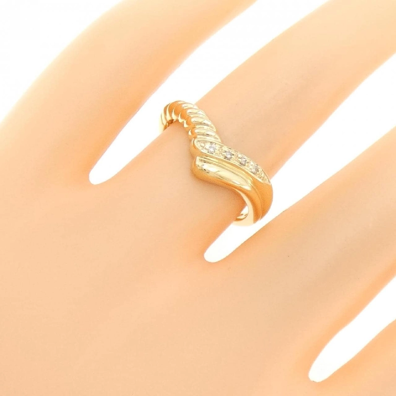 Nhẫn kim cương K18YG 0.03CT 672526