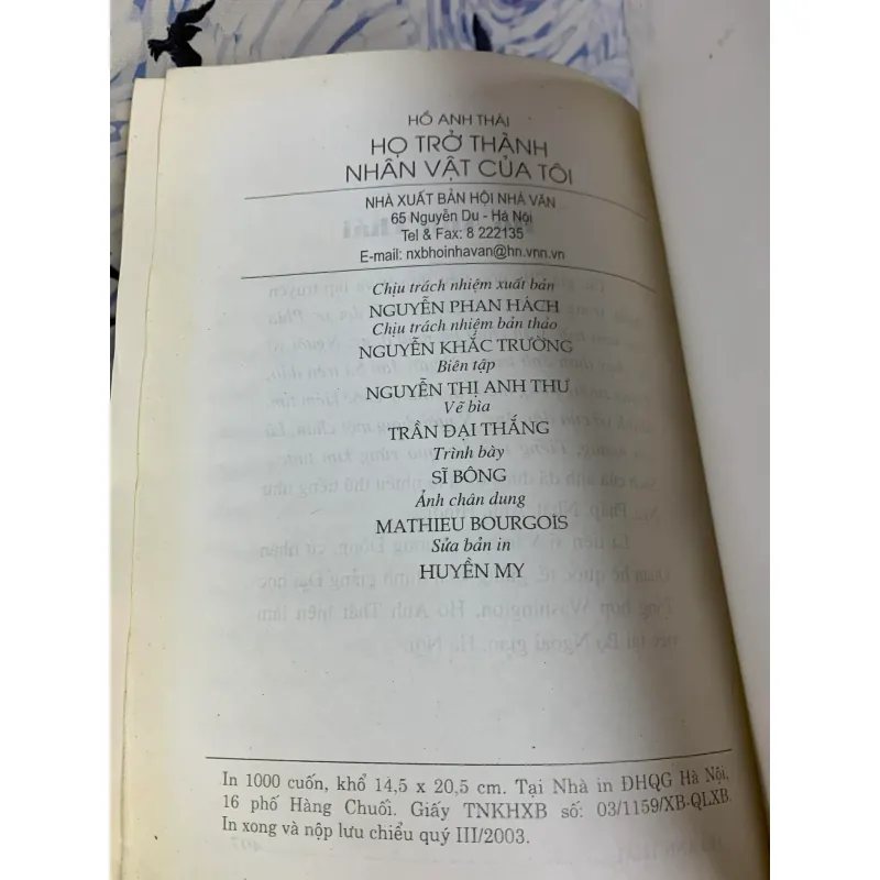 Họ Trở Thành Nhân Vật Của Tôi - Hồ Anh Thái 927989