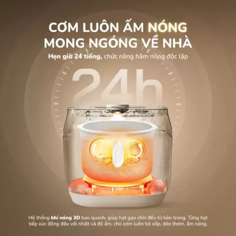 Nồi Cơm Điện Lòng Gốm Tự Nhiên UNIE URC815 574501