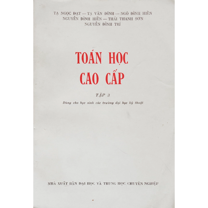 Toán học Cao cấp (Tập 3) 390909