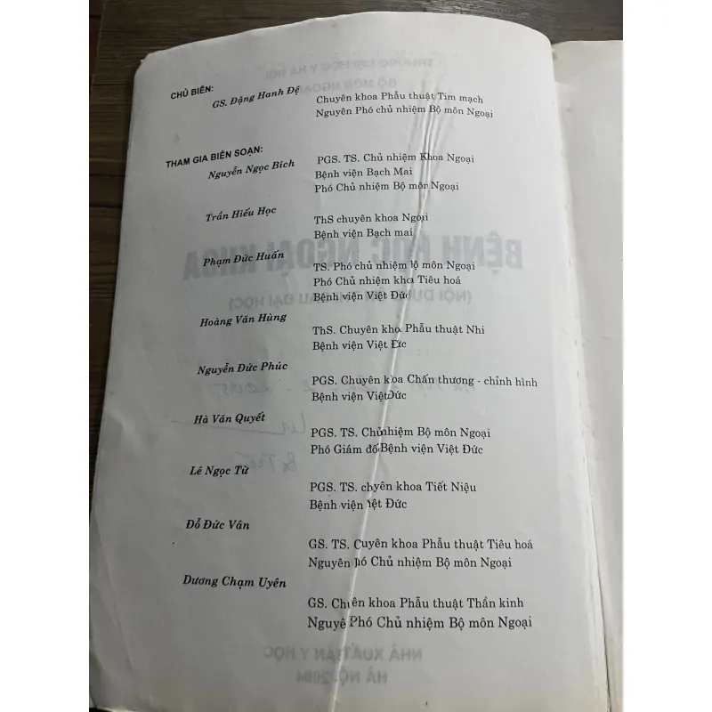 Bệnh học ngoại khoa- ôn thi sau đại học - sách y khổ lớn , 270 trang  993202
