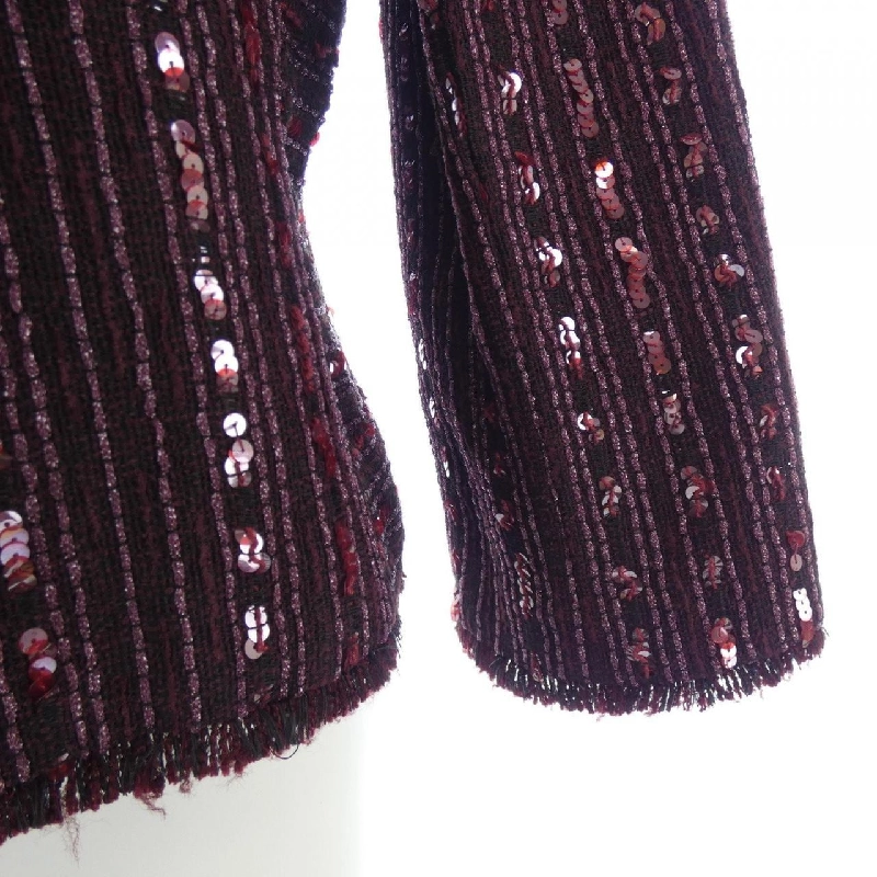 【Mã giảm giá】【Cổ điển】Áo khoác không cổ CHANEL 641700