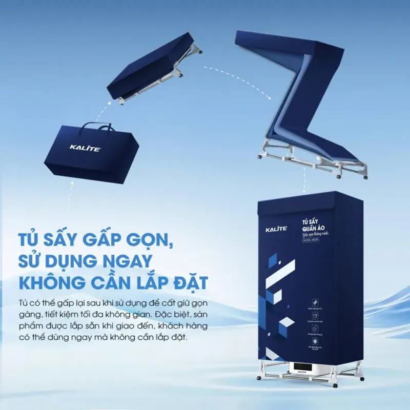 💨 Kalite KSD28 – Tủ Sấy Quần Áo Đa Năng, Không Lo Ẩm, Mùi Hôi 🧦👗 711603