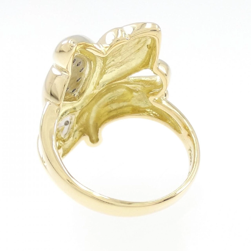 Nhẫn kim cương bướm K18YG/PT900 0.05CT 672966