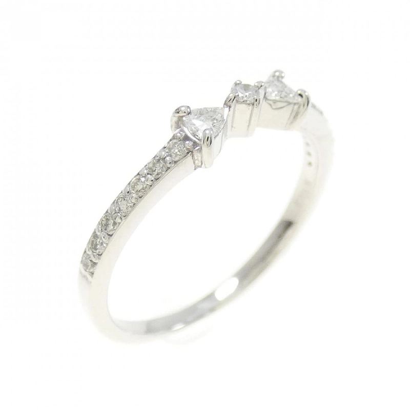 Nhẫn hồng ngọc kim cương K18WG 0.15CT 670507