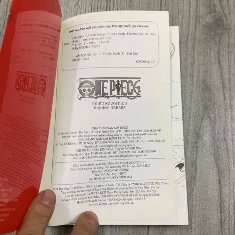 Onepiece limited edition tập 1. 5a5 755767
