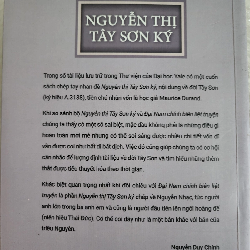 Nguyễn thị tây sơn ký | nguyễn duy chính dịch 528588