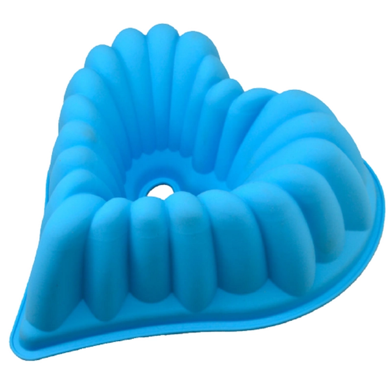 Khuôn silicon làm đế bánh, rau câu hình tim gợn sóng có lõi - Loại 30 cm - Mã số 1189 338638