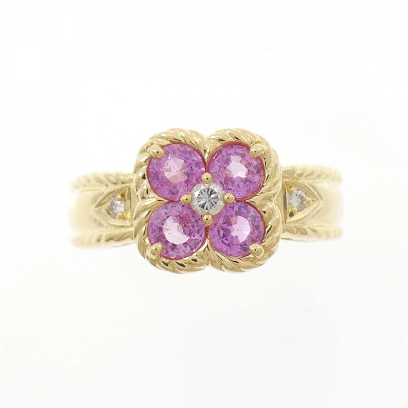 Nhẫn Sapphire Hoa K18YG 0.86CT - Hàng hiệu Chính hãng 852576