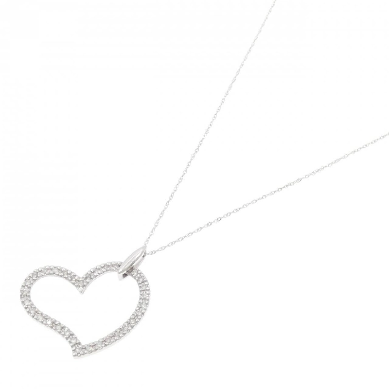 K18WG Dây chuyền kim cương hình trái tim 0.50CT - Hàng hiệu Authentic 857979