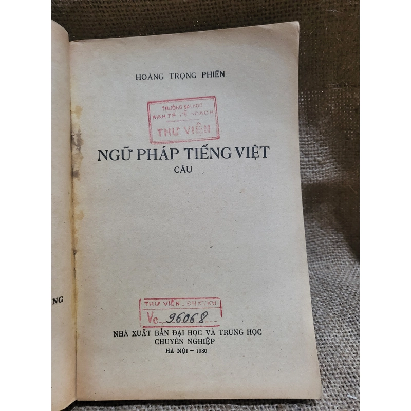 Ngữ pháp tiếng Việt  : Câu | Hoàng Trọng phiên 322424