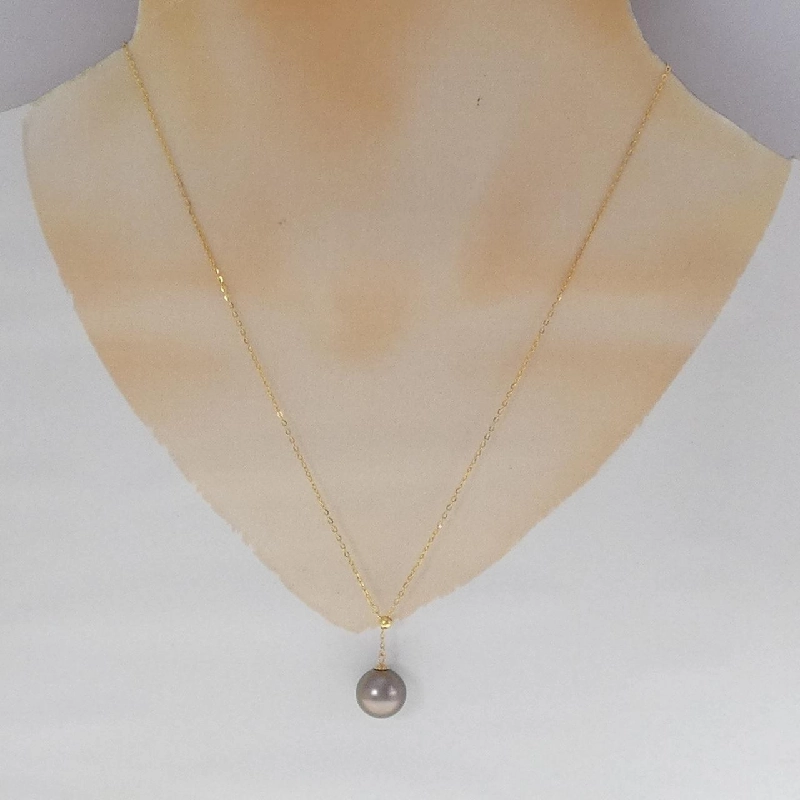 Dây chuyền ngọc trai đen 750YG 11mm - Hàng hiệu Authentic 856848