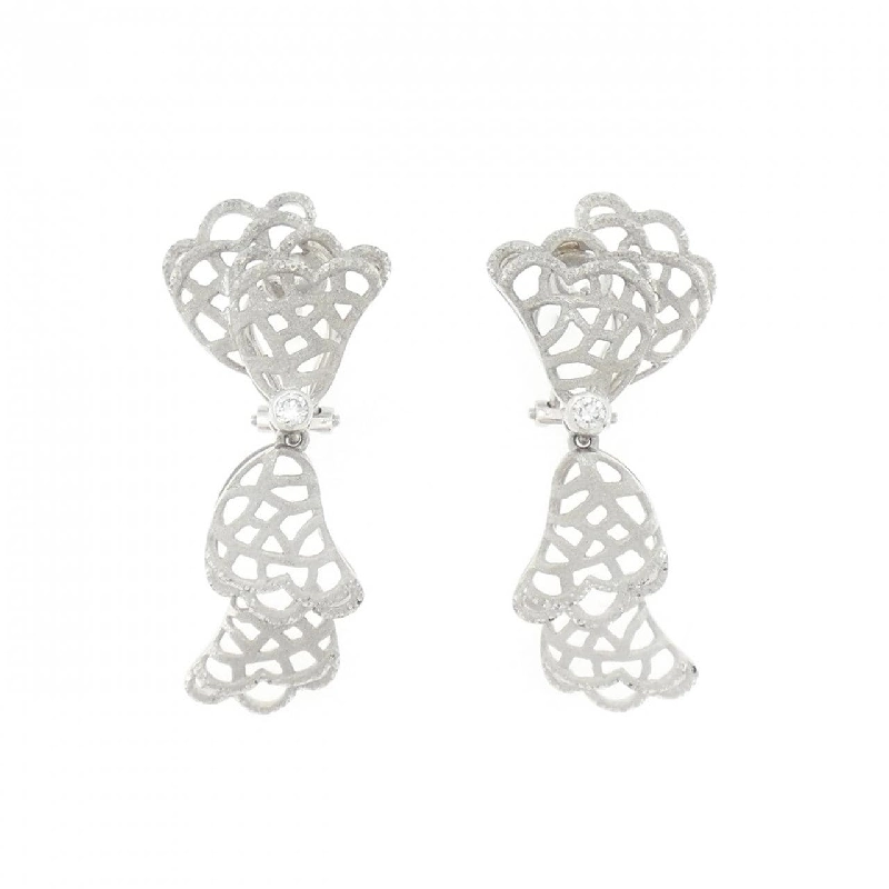 Bông tai Matsui Hisako PT900/K18WG/K14WG 0.14CT 665763