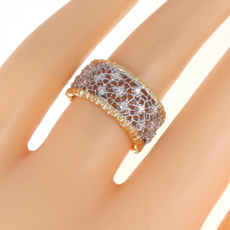 Nhẫn kim cương K18YG/PT900 0.27CT 672659