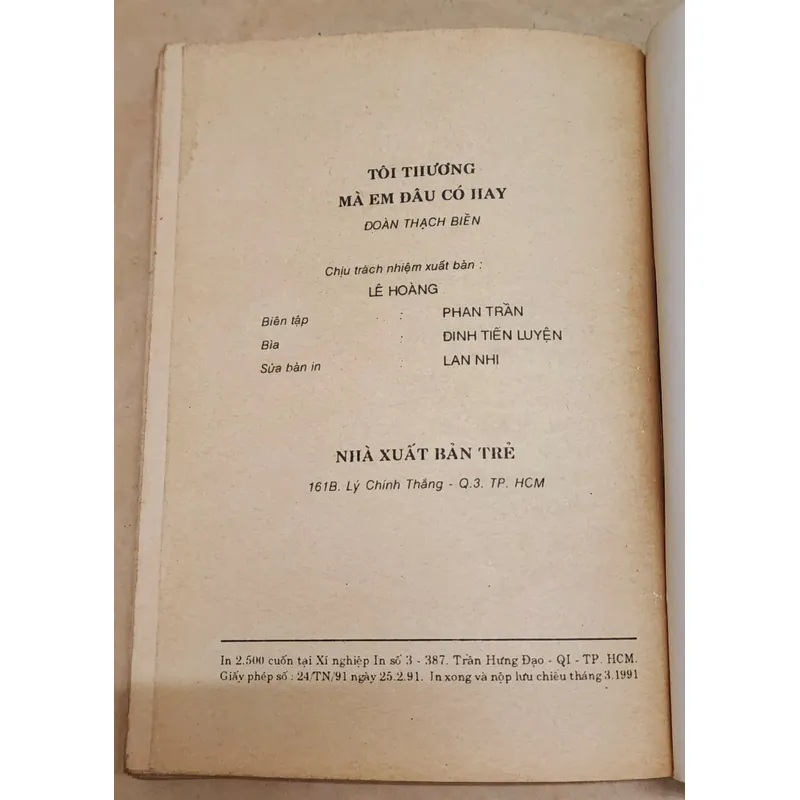 TÔI THƯƠNG MÀ EM ĐÂU CÓ HAY - Đoàn Thạch Biền  732176