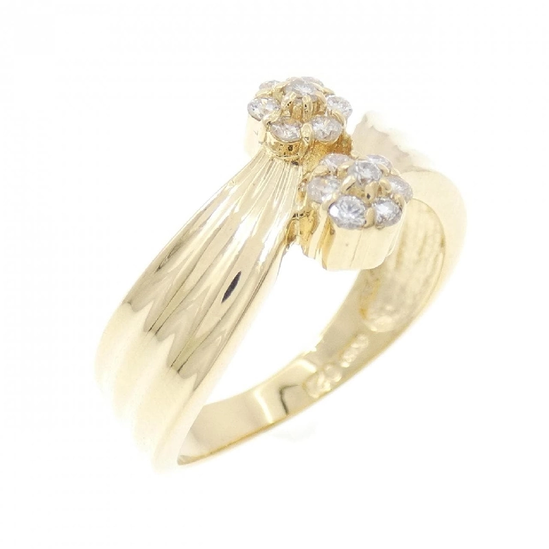 Nhẫn kim cương hoa K18YG 0.21CT - Hàng hiệu Authentic 847188