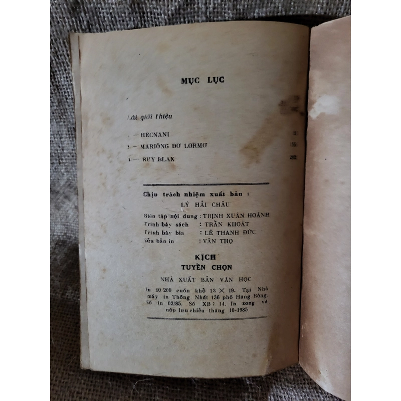 Kịch Victor Hugo, Phùng Văn tửu, Phạm Thị Mến, Đỗ Đức Hiểu dịch 305351