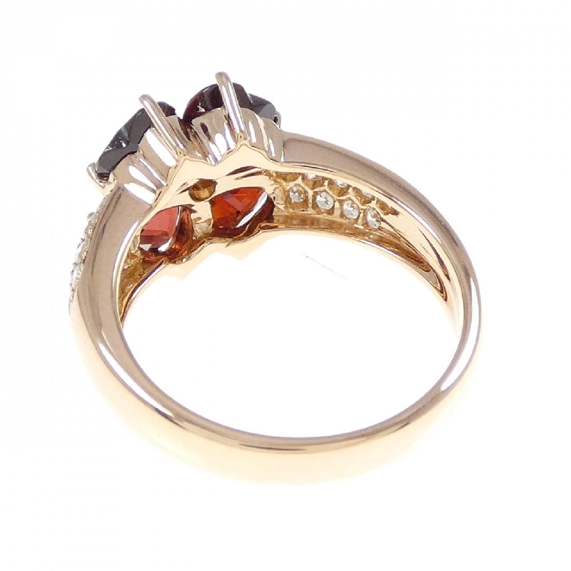 Nhẫn Garnet hình hoa × trái tim K18PG 2.84CT 667771