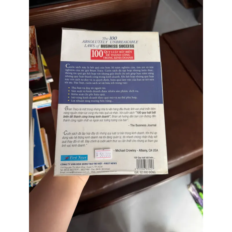 100 QUY LUẬT BẤT BIẾN ĐỂ THÀNH CÔNG TRONG KINH DOANH – Brian Tracy- K4 1024837