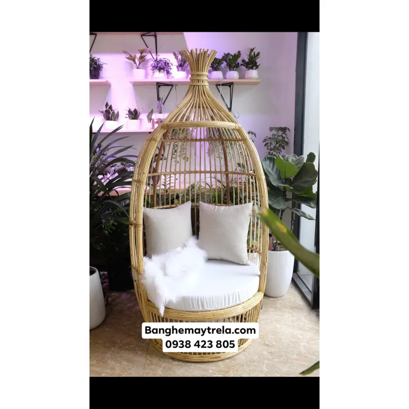 Ghế mây tổ chim decor trang trí 696871