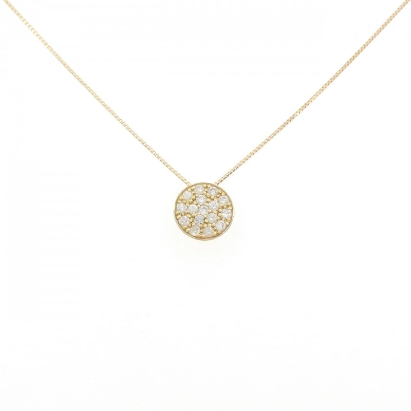 K18YG Pave Diamond Necklace 0.20CT - Hàng hiệu Authentic 858639