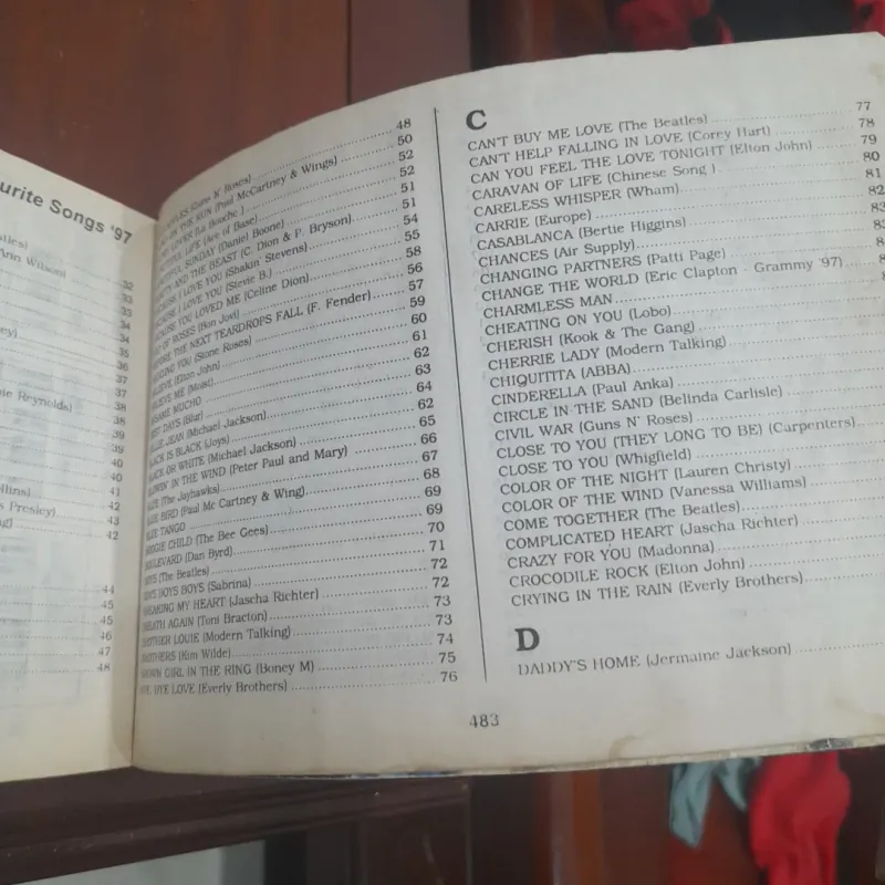 All time Most Favourite ENGLISH SONG BOOK 1997 751756