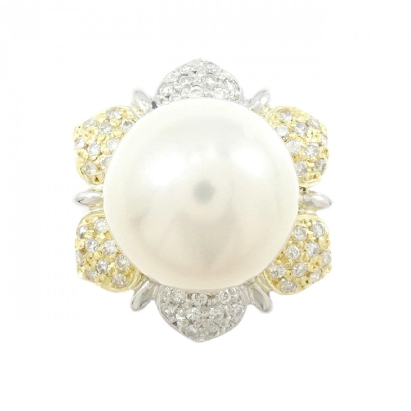 Nhẫn ngọc trai trắng PT900/K18YG 13.5mm 669287