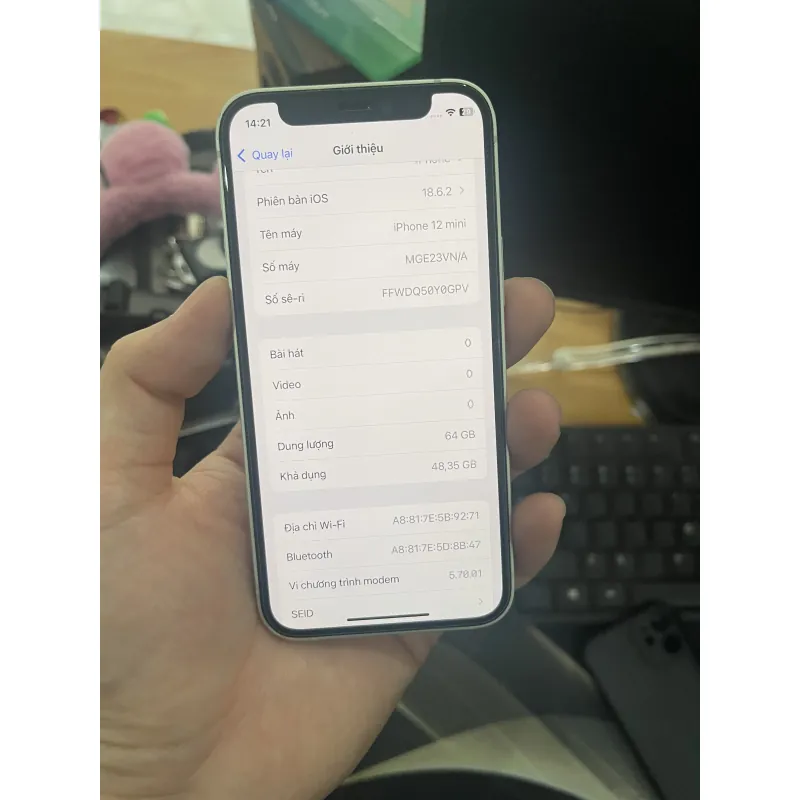 ip 12 Mini Việt Nam 64G zin full chức năng.  926415