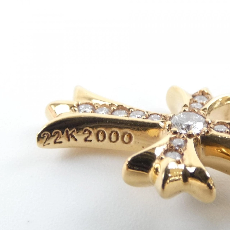 クロムハーツ CHROME HEARTS TINY CH CROSS F PAVE DMND タイニーファットクロス 202033746GLDXXX011 ペンダント - Hàng hiệu Authentic 901671