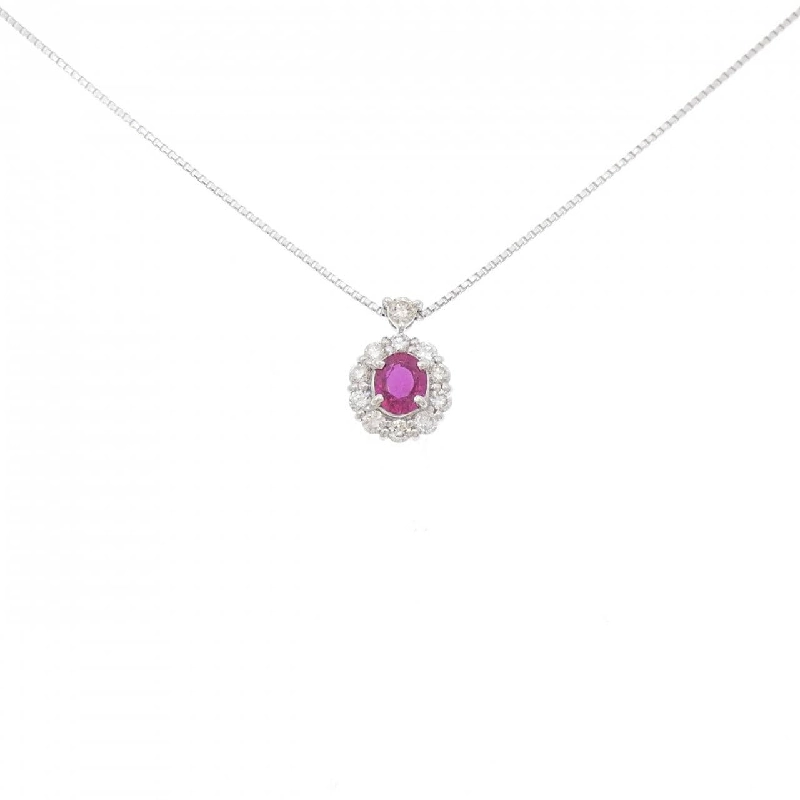 Dây chuyền ruby PT900/PT850 0.60CT - Hàng hiệu Authentic 859113