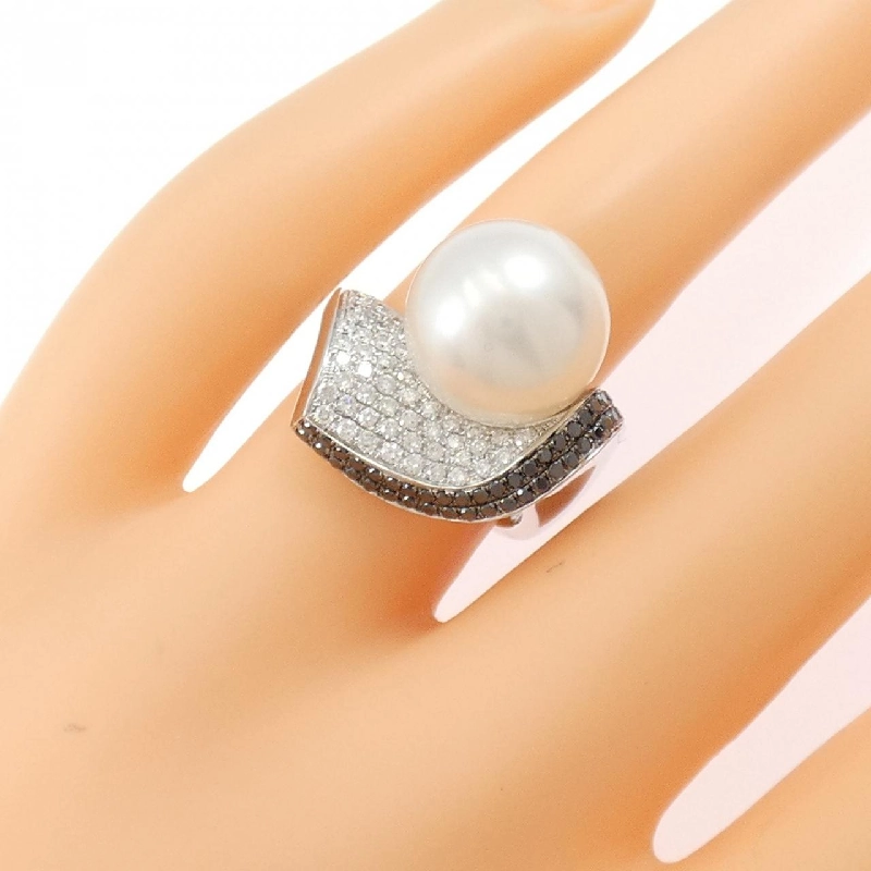 Nhẫn ngọc trai trắng K18WG/K18BG 12.1mm - Hàng hiệu Authentic 855760