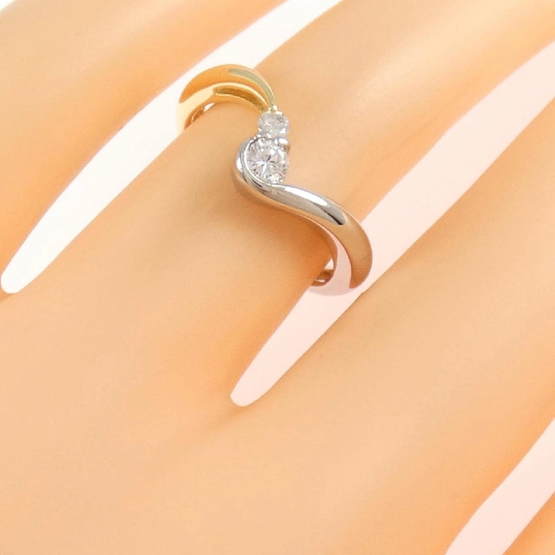Nhẫn kim cương K18YG/PT900 0.16CT - Hàng hiệu Chính hãng 854566