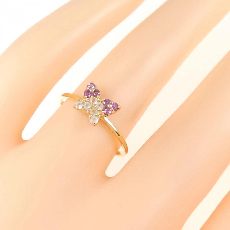 Nhẫn Garnet K18YG Bướm 673286