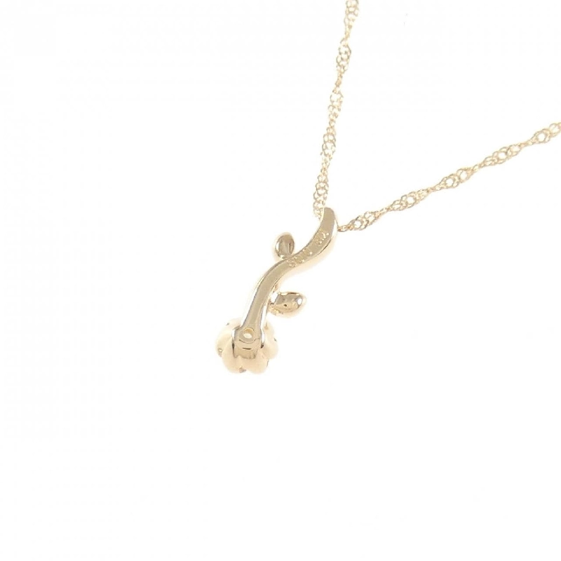 K18PG Hoa Kim Cương Dây Chuyền 0.08CT - Hàng hiệu Chính hãng 866801