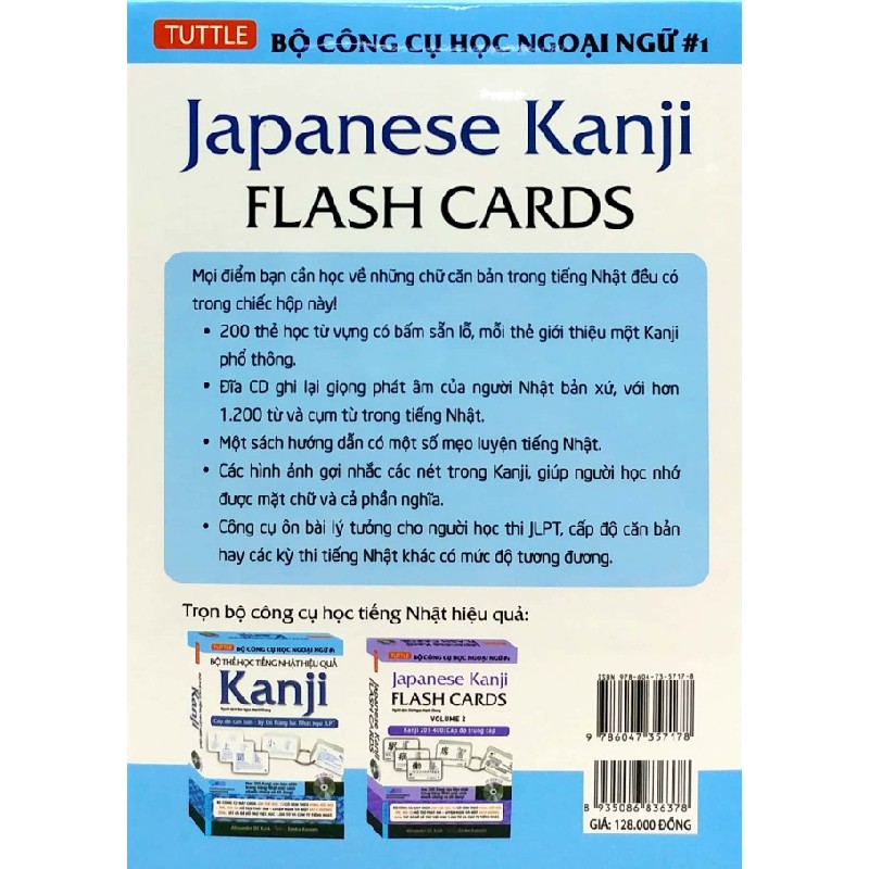 Bộ Thẻ Học Tiếng Nhật Hiệu Quả Kanji - Cấp Độ Căn Bản - Kỳ Thi Năng Lực Nhật Ngữ JLPT - Emiko Konomi, Alexander DC Kask 58388