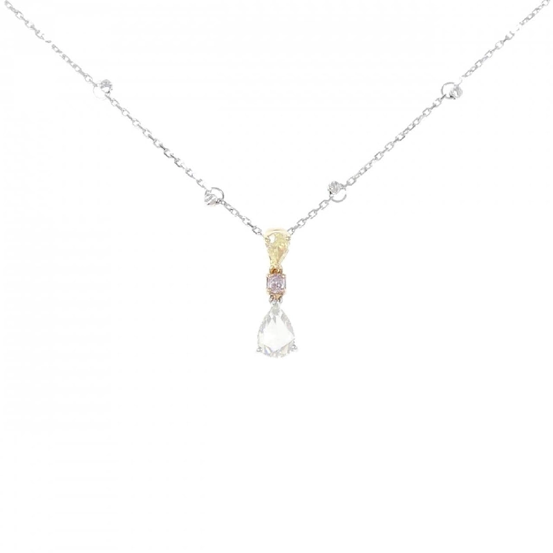 Dây chuyền kim cương ba màu K18 0.86CT - Hàng hiệu Authentic 861973