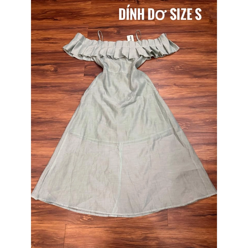 Đầm bẹt vai dài xòe newtag size S 364218