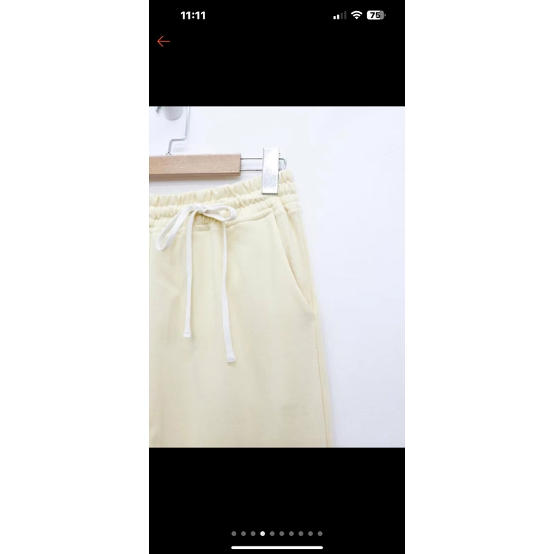 Quần Nỉ cotton chất mềm mại ông suông rộng lưng thun 457992