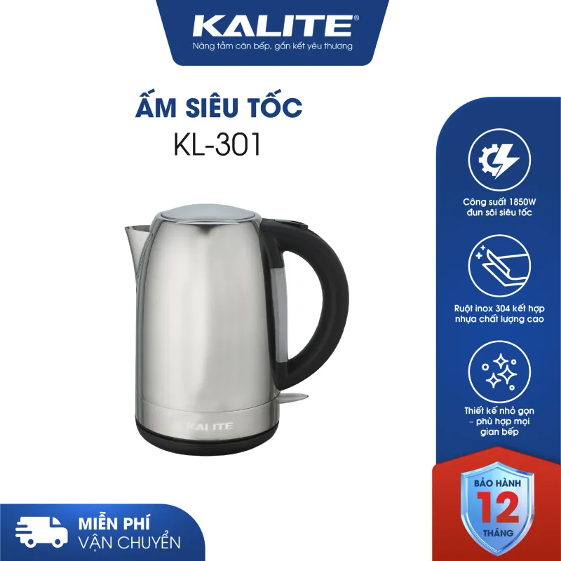 KALITE KL-301 – Dung Tích 1,7L, Pha Trà, Pha Cà Phê, Mì Liền Tiện Lợi 707043