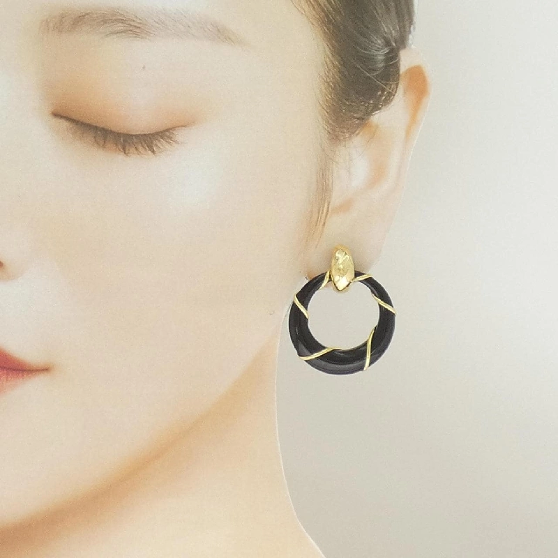 K18YG Onyx Bông tai - Hàng hiệu Chính hãng 878049