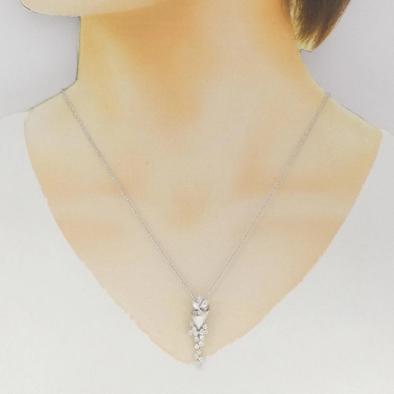 K18WG Dây chuyền kim cương 0.72CT - Hàng hiệu Chính hãng 857285