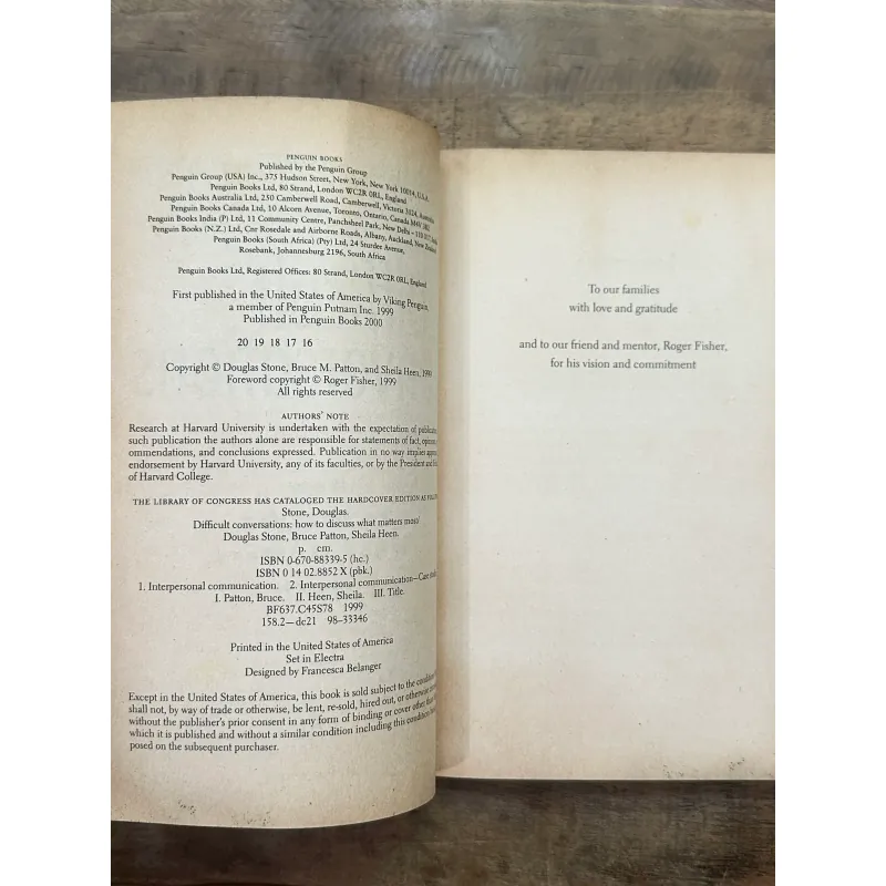 Difficult Conversations - Stone, Patton & Heen 734651