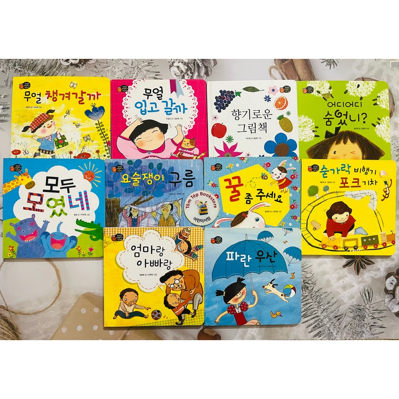 Set boardbook tiếng Hàn cho bé từ 0T 471113
