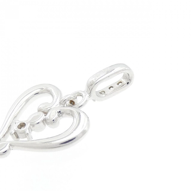 K18WG Mặt dây chuyền hình trái tim × chìa khóa kim cương 0.06CT - Hàng hiệu Chính hãng 863980