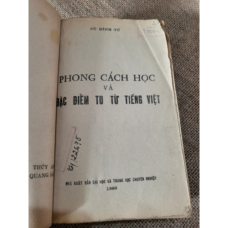 PHONG CÁCH HỌC VÀ ĐẶC ĐIỂM TU TỪ TIỂNG VIỆT 350378